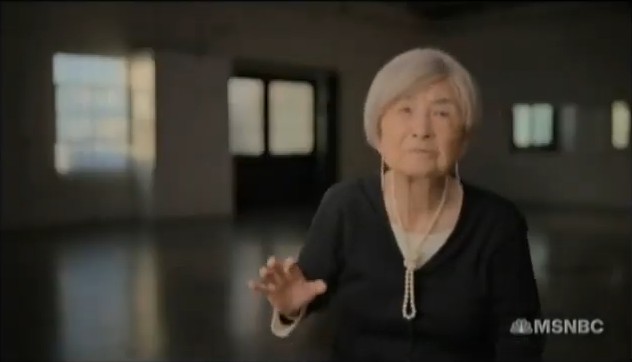Hideko giving an interview to MSNBC
